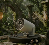 Battle map de jungle projetée sur la table par le projecteur LUMX